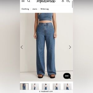 NWT Madewell Superwide leg jeans
